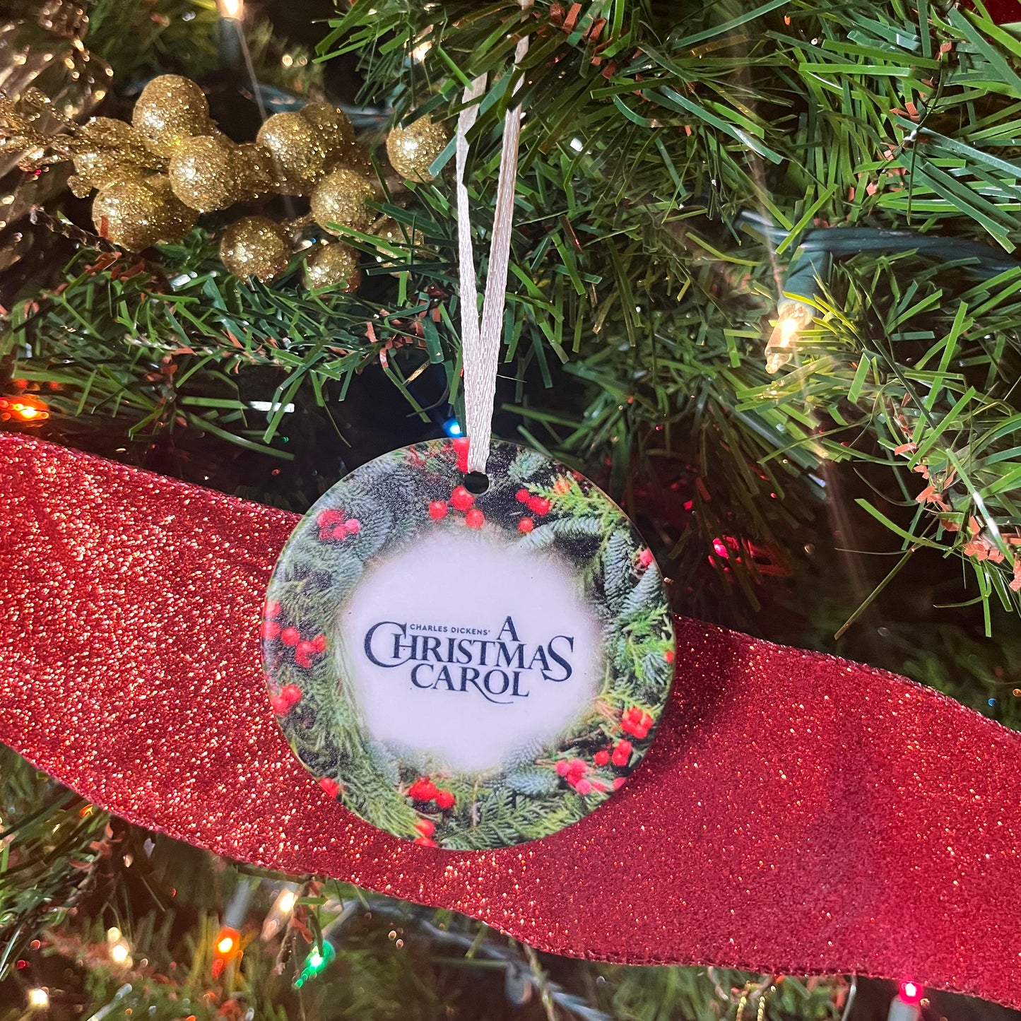 Happy Holidays-ACC Wreath Disc Ornament